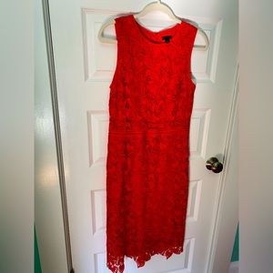 Burnt Orange lace dress. Ann Taylor size 6.